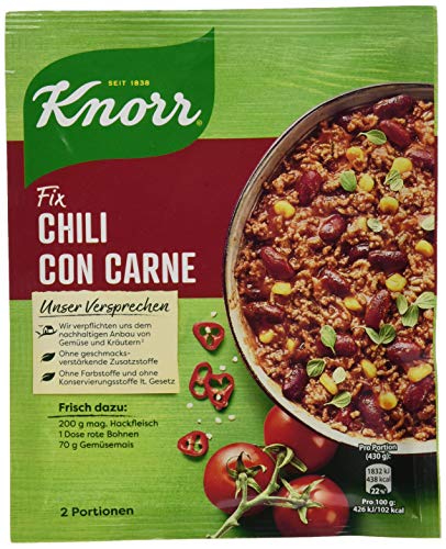 Knorr Fix Würzbasis (für die schnelle Zubereitung Chili con...