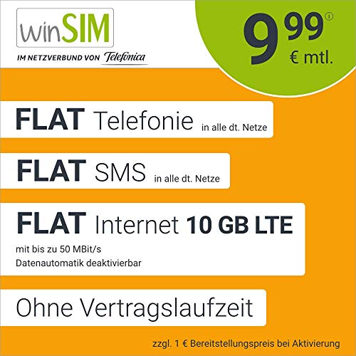 Handyvertrag winSIM LTE All 10 GB – ohne Vertragslaufzeit...
