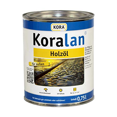 Koralan Holzöl 0,75L UV natur Hartholzöl für außen