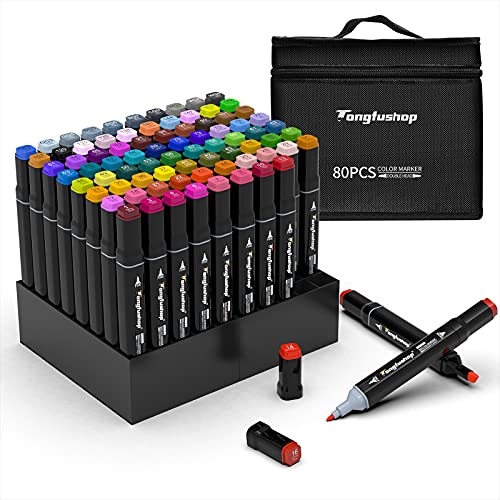 TongfuShop 80 Farbige Marker Set, Graffiti Pens, Marker Stift...