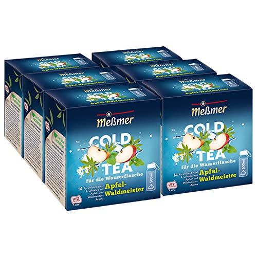 Meßmer Cold Tea Apfel-Waldmeister, 14 Pyramidenbeutel, 6er Pack