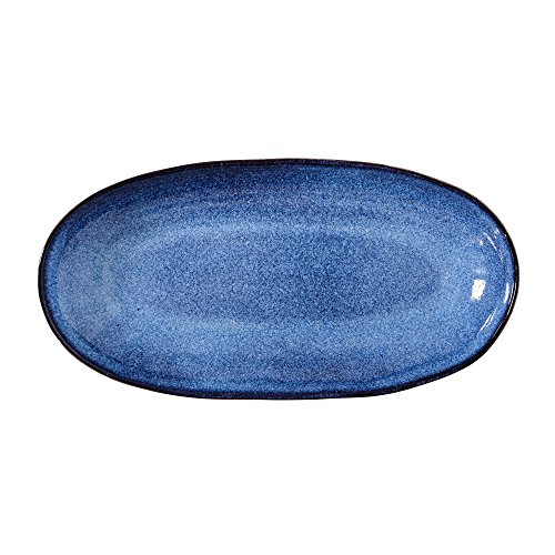 Bloomingville Serviertablett Sandrine, blau, Keramik