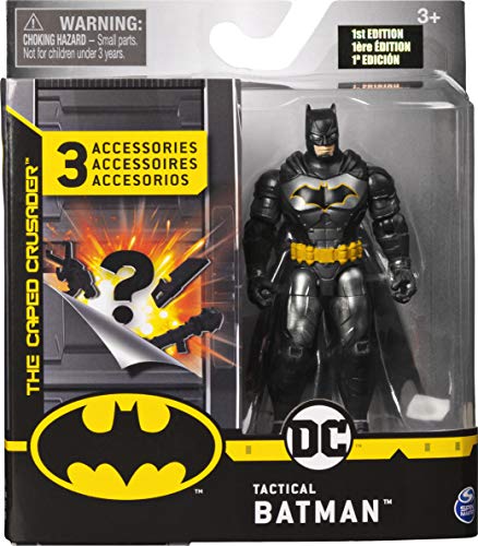 DC Comics Batman 10cm-Actionfigur mit Missionskarte und 3 geheimen...