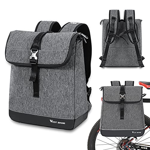 CYCLESPEED Fahrradrucksack 25L, 2-IN-1 Fahrradtasche für Gepäckträger, Wasserdicht Radsport...