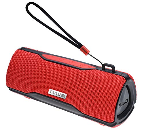 Aiwa Prism Leistungsstarker drahtloser Bluetooth-Lautsprecher (rot)