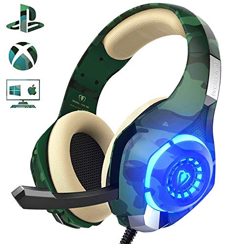 Beexcellent Gaming Headset für PS4 PC Xbox One, LED...