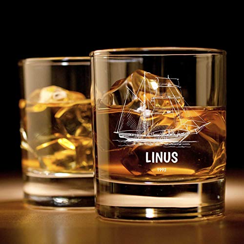 Smyla Whiskyglas mit Gravur für Abenteurer | Whiskey-Glas mit...