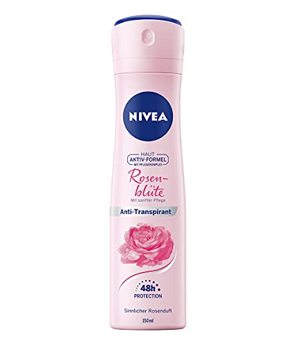 NIVEA Rosenblüte Deo Spray (150 ml), Anti-Transpirant schützt 48h...
