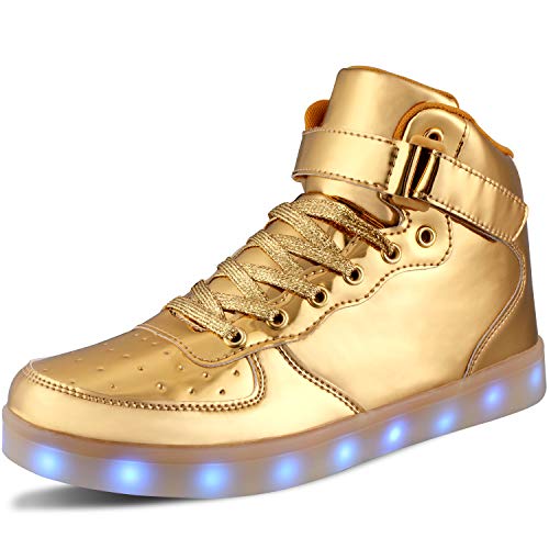 WONZOM Unisex Kinder LED Light Up Schuhe USB Flashing...