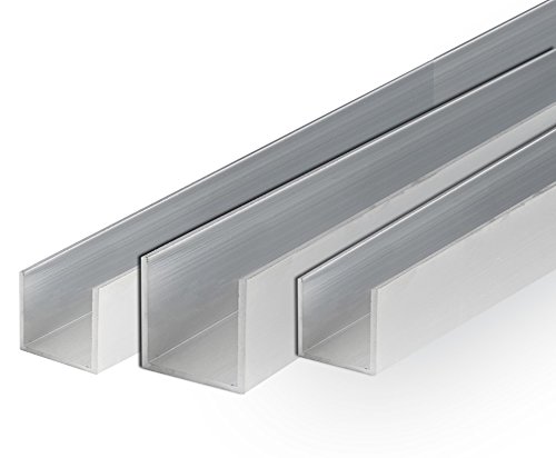 Aluminium U-Profil Schiene Walzblankes Alu Profil 30x30x30x2 mm 2000mm
