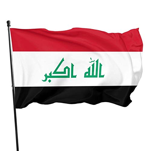 shenhaimojing Irak-Flagge Gartendekoration Flagge,Große Saisonale Gartenflaggen,150X90Cm Haus Yard Flagge,Langlebige...