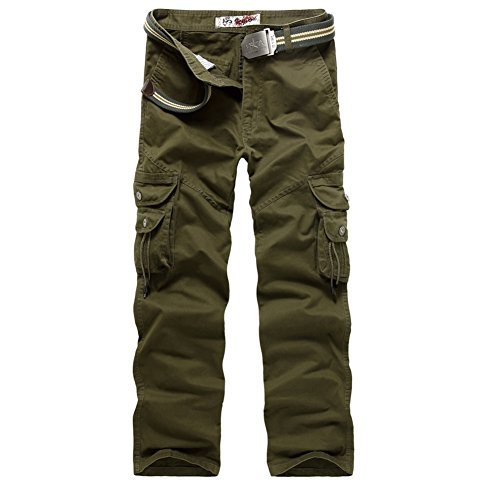 AYG Herren Cargo Hose Camouflage Trousers(army green,38)