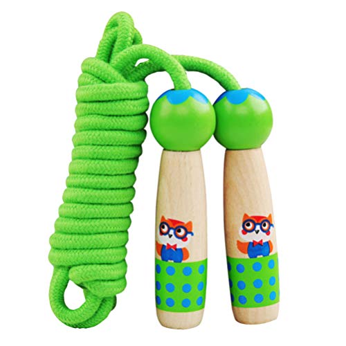 Tomaibaby Kinder Springseil, Verstellbare Länge mit Holzgriff Bildung Spielzeugausrüstung...