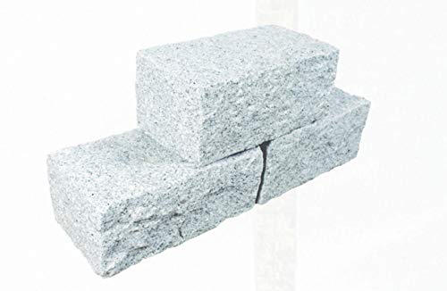 Splittprofi Trockenmauerstein Premium Granit hellgrau 15x20x35cm gestockt (1)