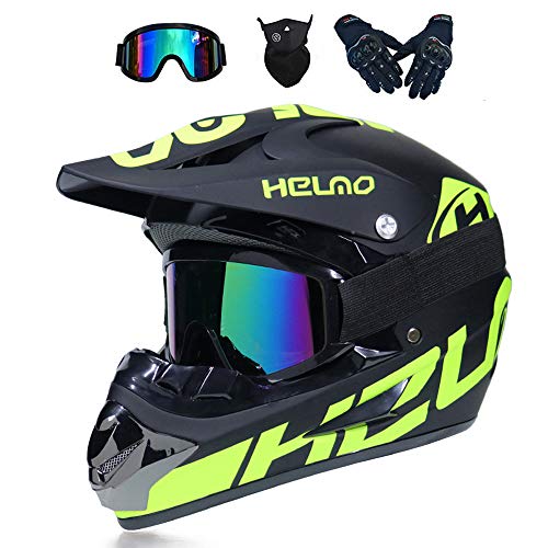 MRDEER Motocross Helm, Adult Off Road Helm mit Handschuhe...