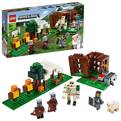 Lego 21159 Minecraft Der Plünderer-Außenposten, Bauset mit Eisengolem und...