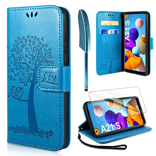 AROYI Handyhülle für Samsung Galaxy A21S Hülle + Schutzfolie,Galaxy...