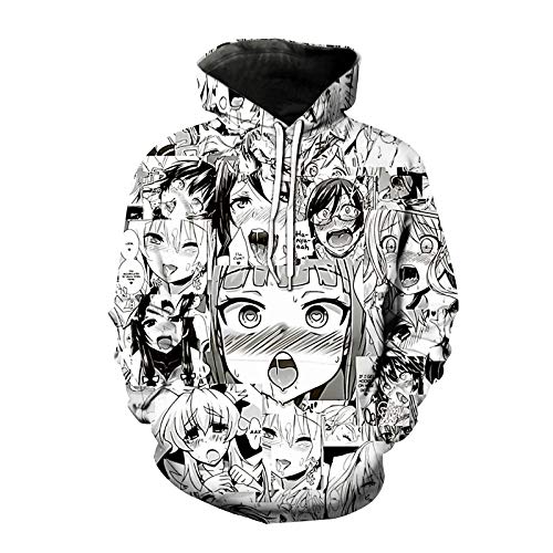 CVMFE Sweatshirt Pulloverkawaii Ahe Hentai Face Anime Ahegao Hoodie...
