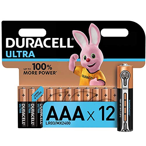 Duracell Ultra AAA Micro Alkaline Batterien LR03, 12er Pack