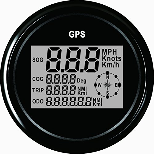 ELING Garantierter digitaler GPS-Geschwindigkeitsmesser-Kilometerzähler für Auto-Motorrad-Boot 85mm 12V/24V