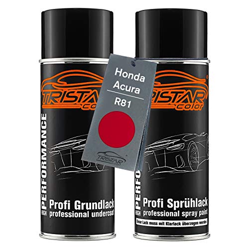 TRISTARcolor Autolack Spraydosen Set für Honda/Acura R81 Milano Red/Rouge...