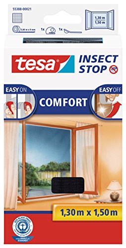 tesa Insect Stop COMFORT Fliegengitter für Fenster - Insektenschutz...