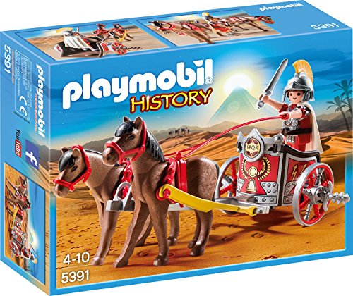 PLAYMOBIL History 5391 Römer-Streitwagen mit Figur, Pferde und Wagen,...