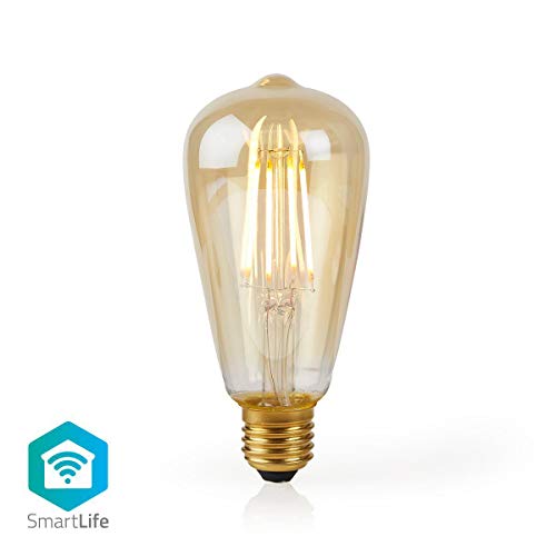 Nedis WLAN Smart LED-Filament-Lampe (WIFILF10GDST64) - E27, ST64, 5...