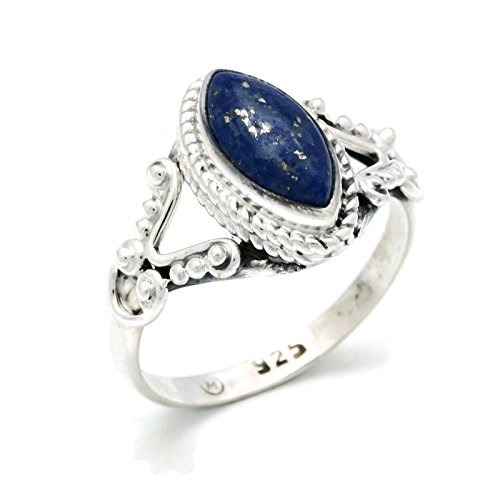 Ring Silber 925 Sterlingsilber Lapis Lazuli blau Stein (Nr:...