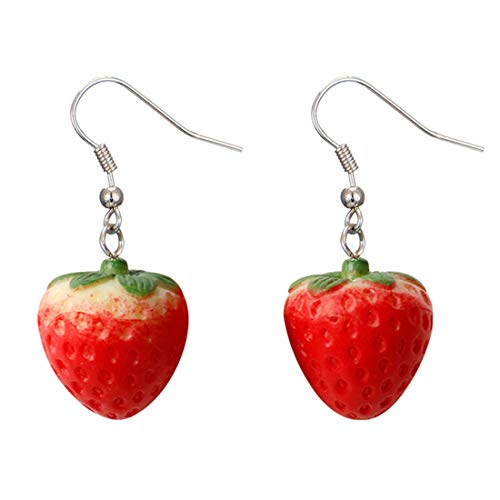 Yingwei VWH Obst Erdbeer Ohrring Simulation Rote Erdbeere Baumeln...