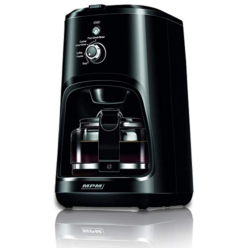MPM MKW-04 Tropfkaffeemaschine mit integrierter Kaffeemühle, Filtermaschine für 4...