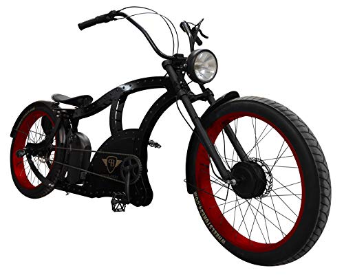 Power-Bikes, Pedelec, E-Bike 250W Fatbike, Cruiser, Fahrrad, rot, schwarz,...