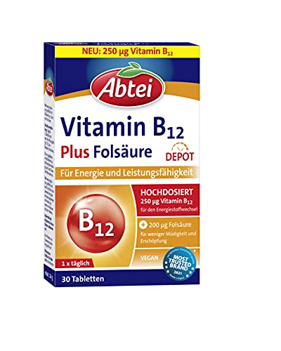 Abtei Vitamin B12 plus Folsäure - für Energie und...