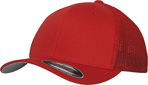 Flexfit Erwachsene Mesh Trucker Mütze, red, S/M