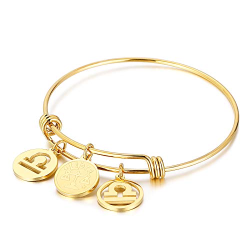 Qings Gold Waage Sternzeichen Armband Libra Zodiac Armband