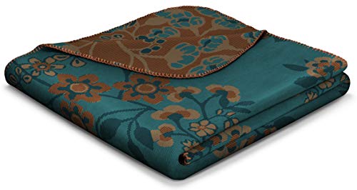 biederlack® weiche Kuschel-Decke 'Oriental Flowers' aus Baumwolle und dralon®...