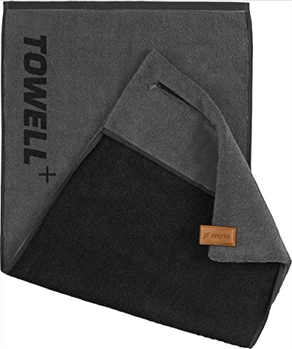 STRYVE Towell Plus V2 Sporthandtuch mit Tasche und Magnetclip,...