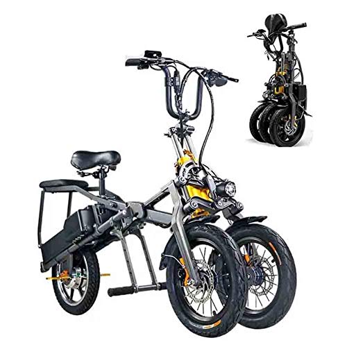Elektrisches Fahrrad, Elektrisches Dreirad Für Erwachsene Faltbare Drei Räder,...