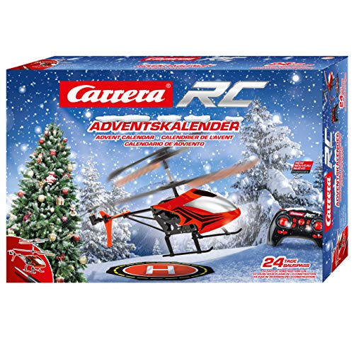 Carrera RC 370501042 Advent Calendar-2,4 GHz Helicopter, Rot