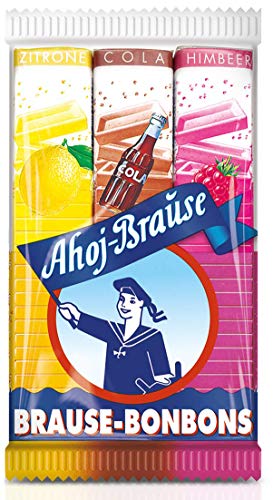 Ahoj-Brause Brause-Bonbon-Stangen – BrauseBonbons verpackt als Stange – 3...