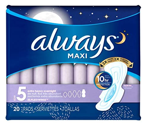 Always Extra Heavy Overnight Maxi Pads with Flexi-Wings -...