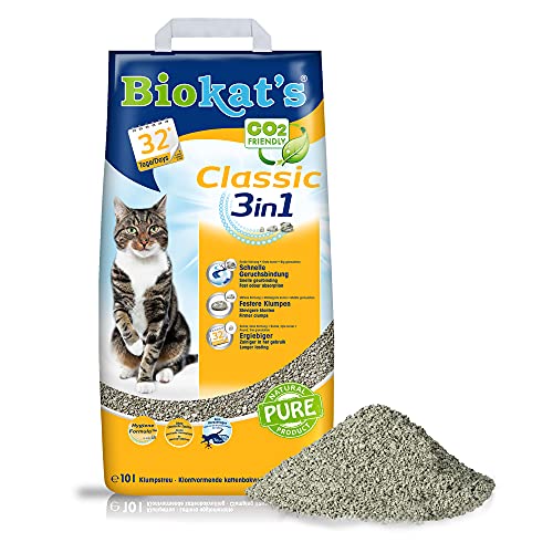 Biokat's Classic 3in1 ohne Duft - Klumpende Katzenstreu mit...