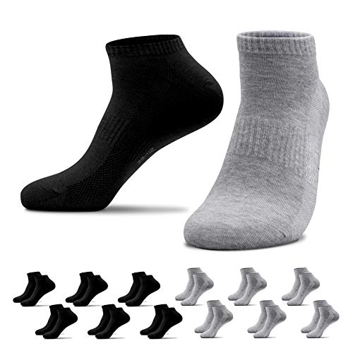 QINCAO 12 Paar Sneaker Socken Herren Damen Sportsocken Baumwoll...