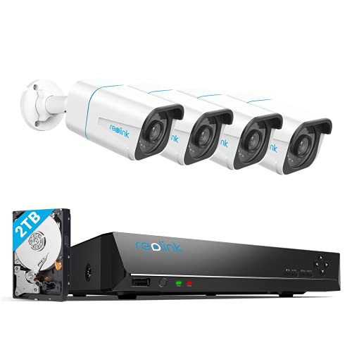 Reolink 4K Überwachungskamera Aussen Set, Smarter Videoüberwachung mit 8CH...
