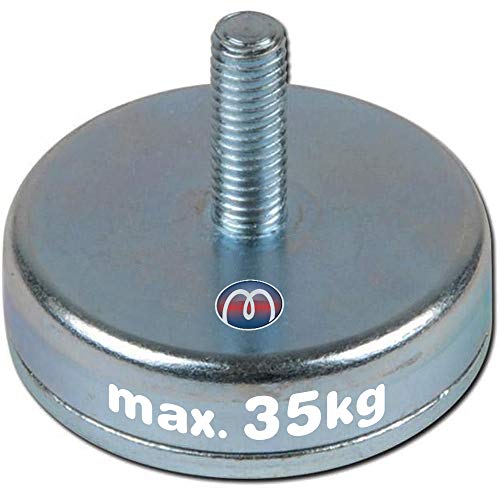 Flachgreifer Magnet Topfmagnet mit Gewindezapfen - Ø10-32mm - Neodym...