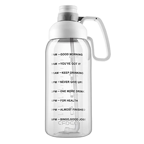 Trinkflasche 2L Opard Tritan BPA-Frei Wasserflasche mit Motivationszeitmarkierung und...